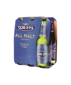 שישיית בירה מכבי 330 מ״ל (Macabee Beer)