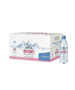 ארגז מים פלסטיק אוויאן 500 מ״ל 24 יח׳ (evian)
