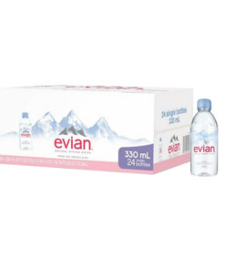 ארגז מים פלסטיק אוויאן 330 מ"ל 24 יח' (evian)
