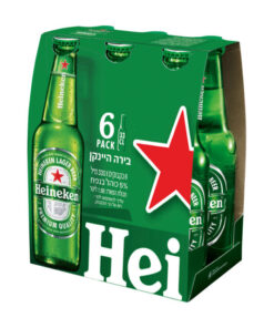 שישיית בירה הייניקן 330 מ"ל (Heineken)