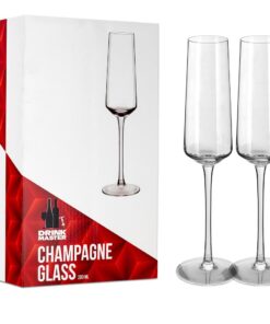 זוג כוסות שמפנייה קריסטל (Set of 2 Crystal Champagne Glasses)
