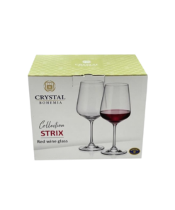 שישיית כוסות יין קריסטל 580 מ״ל (Set of 6 Strix Bohemian Crystal Wine Glass 580 ml)