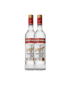 זוג בקבוקי וודקה סטולי אדום 700 מ"ל (Vodka Stolichnaya)