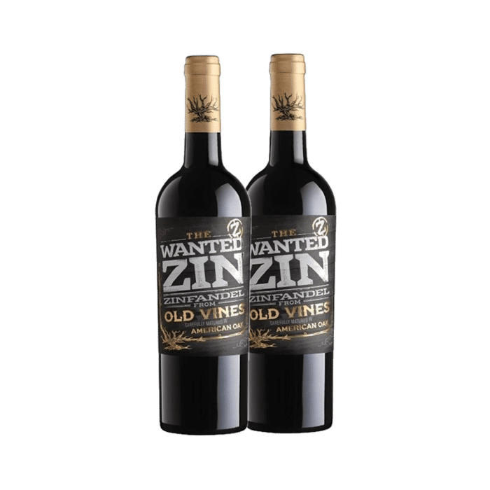 שני בקבקוים של דה וונטד זינפנדל אדום - ZIN